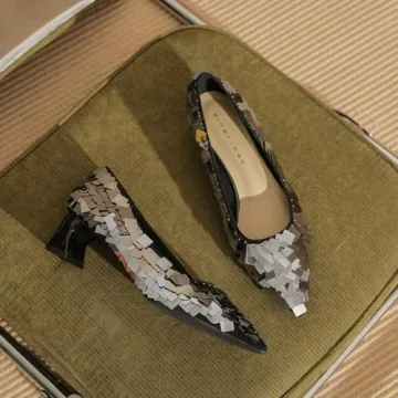 NIOKIT Trendy Block Heeled Pumps for Women Stylish Comfort