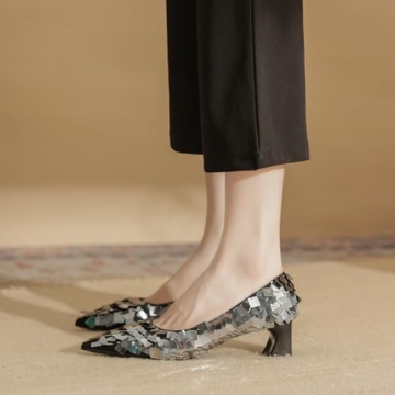 NIOKIT Trendy Block Heeled Pumps for Women Stylish Comfort