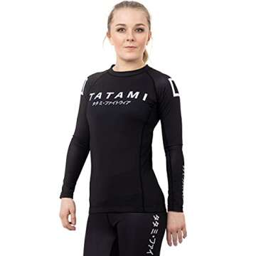 Tatami Fightwear Women's Katakana Long Sleeve Rashguard - Large - Black