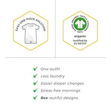 Burt's Bees Baby Boy Organic Cotton Jumpsuits - 0 to 24 Months