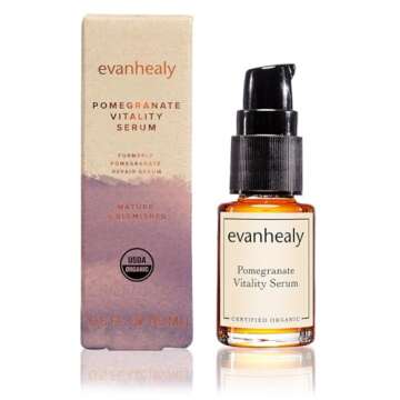 evanhealy Pomegranate Vitality Serum | Organic Sea Buckthorn Berry Oil with Rosehip Seed | Balance, Moisturize, & Nourish Facial Skin