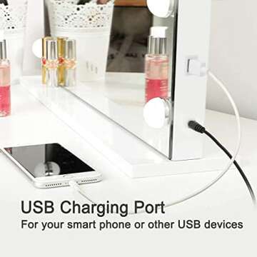 SHOWTIMEZ Vanity Mirror with LED Lights for Flawless Makeup