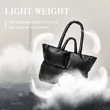 VINMIWE Puffer Tote Bag, Extra Large Luxury Bags for Women Unicloud Puffy Shoulder Quilted Handbag Woven Underarm Designer