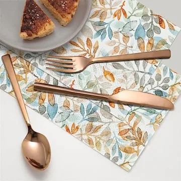 Horaldaily 100 Fall Disposable Decorative Napkins