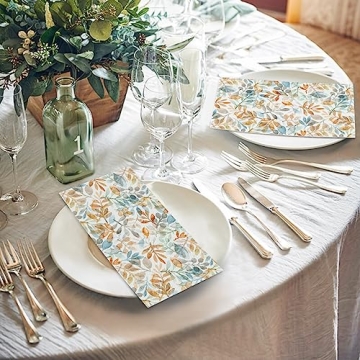 Horaldaily 100 Fall Disposable Decorative Napkins