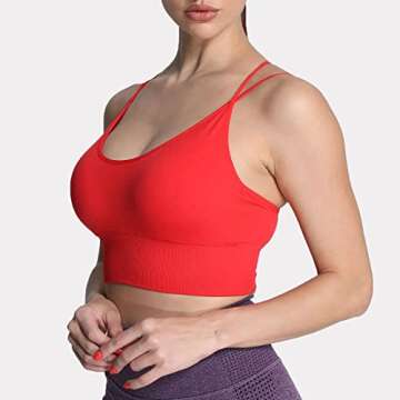 Aoxjox Women's Crisscross Sports Bra - Stylish Fit & Support