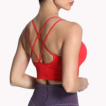 Aoxjox Women's Crisscross Sports Bra - Stylish Fit & Support