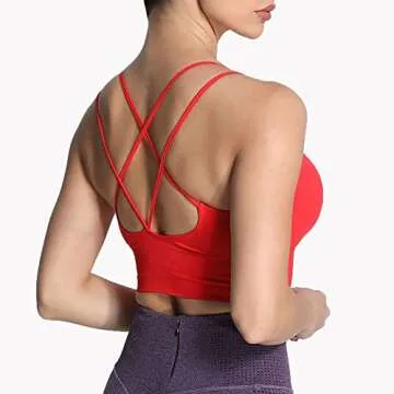 Aoxjox Women's Crisscross Sports Bra - Stylish Fit & Support