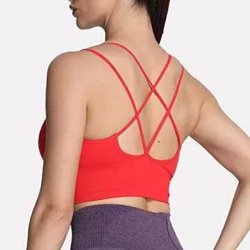Aoxjox Women's Crisscross Sports Bra - Stylish Fit & Support