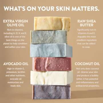 Crate 61 Organics, Handmade in Canada, Plant Based Cold Process Natural Bar Soap, With Premium Essential Oils, Dry Skin, Pack of 6 (Most Popular)