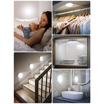 WILLED Dimmable Touch Light Buit-in 1000mAh Large Battery Rechargeable LED Tap Lights | Magnet Stick on Closet Portable Puck Night for Cabinet, Wardrobe, Counter, Kitchen, Bedroom