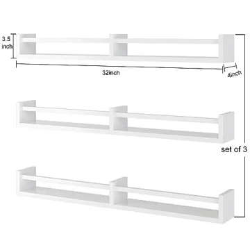 Napeollor Floating Nursery Bookshelves Set of 3 for Kids