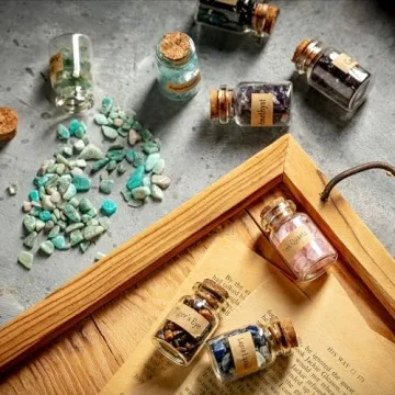 KHOCOEE Healing Crystal Bottles for Meditation and Decor