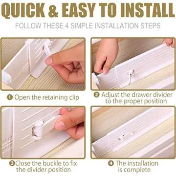 Wintfarm Adjustable Drawer Dividers for Organization