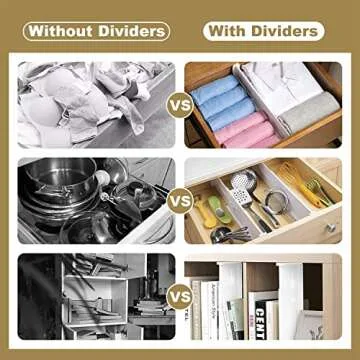 Wintfarm Adjustable Drawer Dividers for Organization