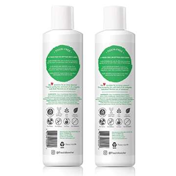 Fresh Monster 2-in-1 Natural Shampoo & Body Wash for Kids, Toxin-Free, Hypoallergenic, Ocean Splash (2 Pack, 8.5oz/each)