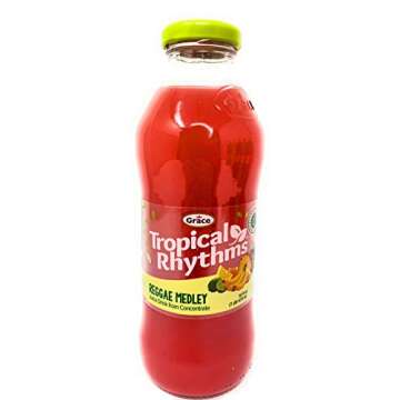 Grace Tropical Rhythms Reggae Medley Jamaican Fruit Juice 16oz, 6 Pack