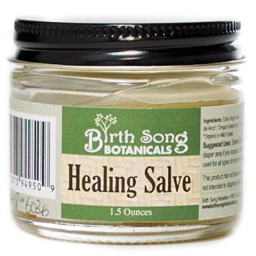Birth Song Botanicals Herbal Healing Salve First Aid Ointment, Herbal Skin Irritations Salve, 1.5oz Jar