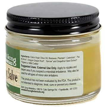 Birth Song Botanicals Herbal Healing Salve First Aid Ointment, Herbal Skin Irritations Salve, 1.5oz Jar