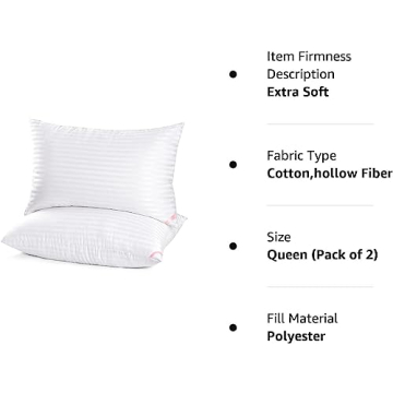 EIUE Hotel Collection Bed Pillows 2 Pack - Queen Size