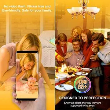 hansang Candelabra LED Bulbs,60 Watt Equivalent,600LM Warm White 2700K,Type B Light Bulb,E12 Small Base,Decorative Chandelier Bulb,Ceiling Fan Bulbs,Non-Dimmable,Pack of 6