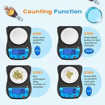 Bonvoisin Digital Lab Scale 600g x 0.01g Precision Electronic Scale LCD Display Analytical Balance Jewelry Scale Scientific Scale 0.01g Accuracy