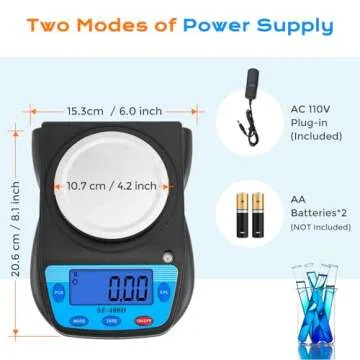 Bonvoisin Digital Lab Scale 600g x 0.01g Precision Electronic Scale LCD Display Analytical Balance Jewelry Scale Scientific Scale 0.01g Accuracy