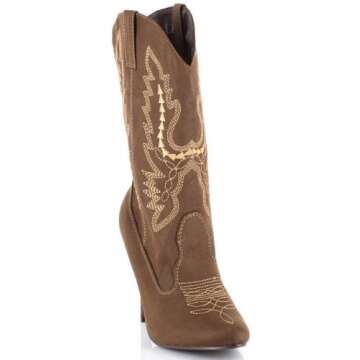 Ellie Shoes Women's 418-cowgirl, Brown, 7 M US