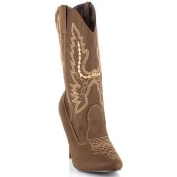 Ellie Shoes Women's 418-cowgirl, Brown, 7 M US