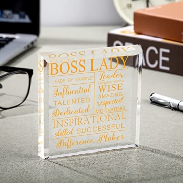 Elegant Acrylic Boss Lady Desk Decor for Inspiring Women