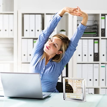 Elegant Acrylic Boss Lady Desk Decor for Inspiring Women