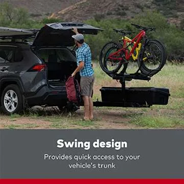 Yakima Swing Rack, Hitch Cargo System w/Accessory Arm & Locks, EXO SwingBase, 2 in, Black