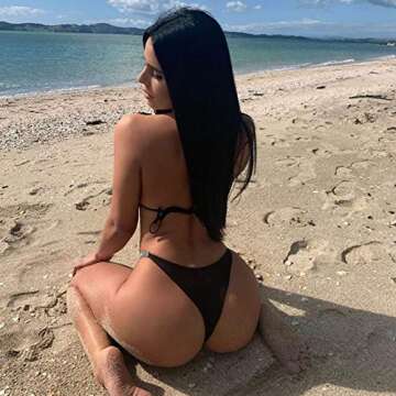 Women 2 Piece Suit Shiny Diamond Crystal Bathing Bikini Sexy Push Up Swimwear for Party Rave Clubwear B Pink