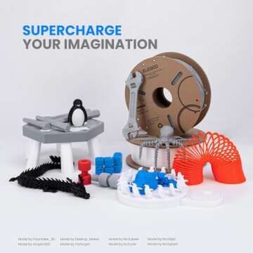 ELEGOO 4KG PLA Filament 1.75mm for Reliable 3D Printing