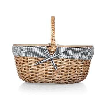 Country Vintage Picnic Basket for Outdoor Romance and Fun