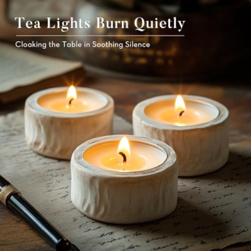 Ashlux Unscented Palm Tea Lights Candles 100 Pack Long Burn