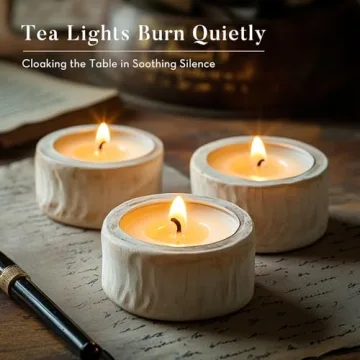 Ashlux Unscented Palm Tea Lights Candles 100 Pack Long Burn