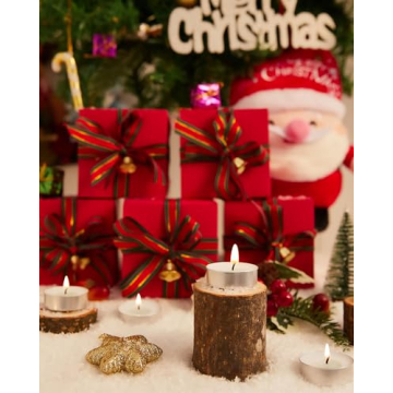 Ashlux Unscented Palm Tea Lights Candles 100 Pack Long Burn