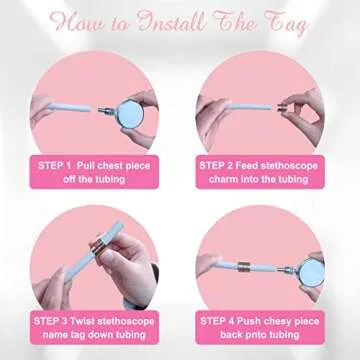 Stethoscope Name Tag Personalized Stethoscope ID Tag Charm for Nurses Custom Name Badge with Birthflower for Doctor, RN,Medical Assistant-Style 7