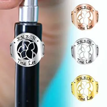 Stethoscope Name Tag Personalized Stethoscope ID Tag Charm for Nurses Custom Name Badge with Birthflower for Doctor, RN,Medical Assistant-Style 7