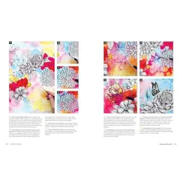 Funky Florals: A Bend-the-Rules Approach to Making Bright, Bold & Beautiful Flower Art with Watercolor, Acrylics, Markers & More - 12 Mixed-Media Projects