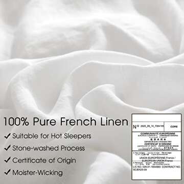 HYPREST 100% Pure French Linen Duvet Cover Set – Ultimate Softness & Style