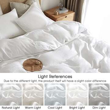 HYPREST French Linen Duvet Cover Set for Ultimate Comfort