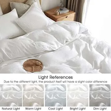 HYPREST French Linen Duvet Cover Set for Ultimate Comfort