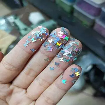 24 Color 3D Butterfly Glitters for Creative Nail Art