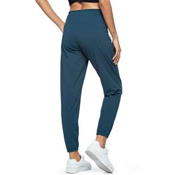 Haowind Joggers for Women with Pockets Elastic Waist Workout Sport Gym Pants Comfy Lounge Yoga Runni...