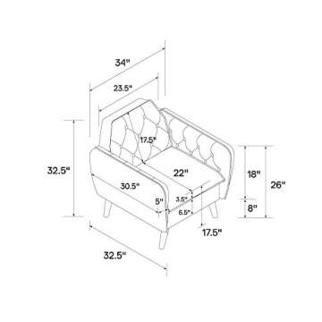 Chic Light Green Velvet Accent Chair with Comfort