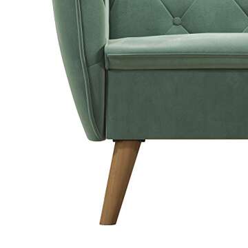 Chic Light Green Velvet Accent Chair with Comfort