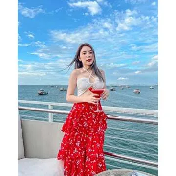 TOB Women's Sexy Cropped Bow Tie Top for Summer Fun