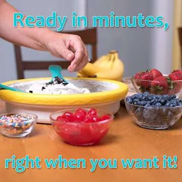 IceCream Maker - Frozen Treats in Minutes - Ice Cream Time Pan - Frozen Yogurt, Sorbet, Gelato - Family Fun, Healthy Alternative to Store bought Ice Cream